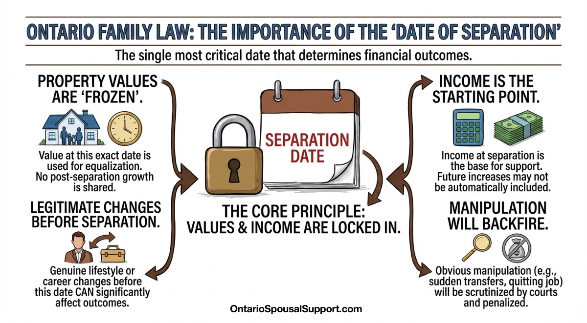 Separation Date Infographic - Key dates that matter in Ontario divorce